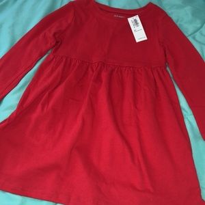 Red long sleeve 2t dress from old navy